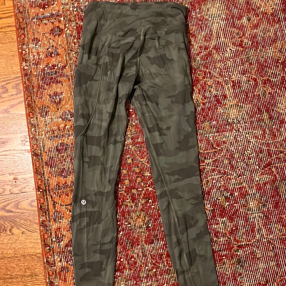 Lululemon Green camp fast and free leggings